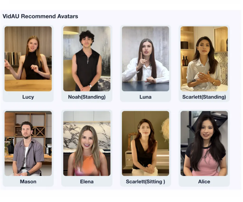 High impact – VidAU.ai avatars for script to video ai free online