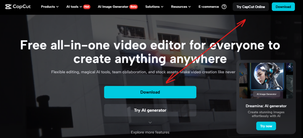 CapCut download or Signup – VidAU.ai Download CapCut AI video generator
