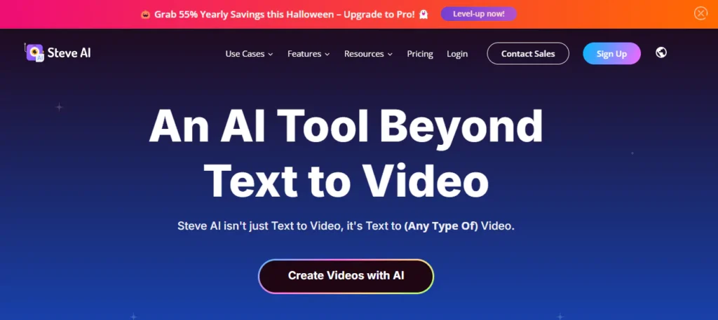 steve-671604e53aa98 Stev.ai video generator