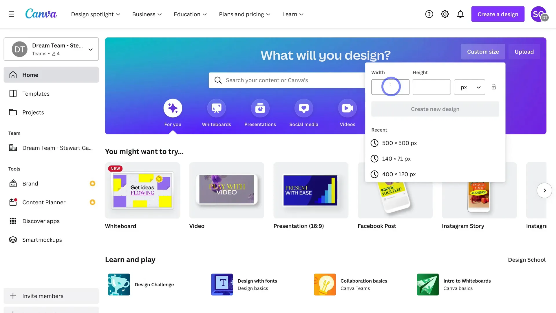 image – VidAU.ai Choosing video size in Canva