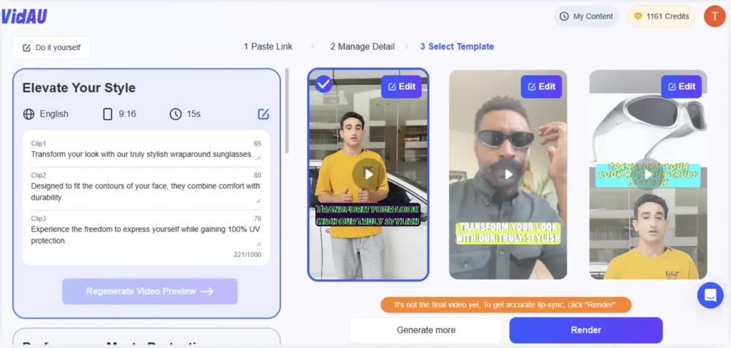 customize your template for generative ai ad